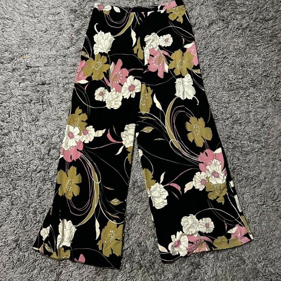 Y2K Floral Wide Leg Pants Size XL - Picture 1 of 8